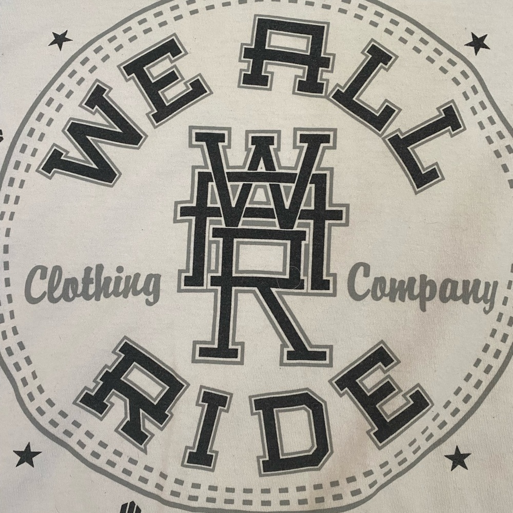 We All Ride Black and White Raglan Tee - Picture 3 of 7